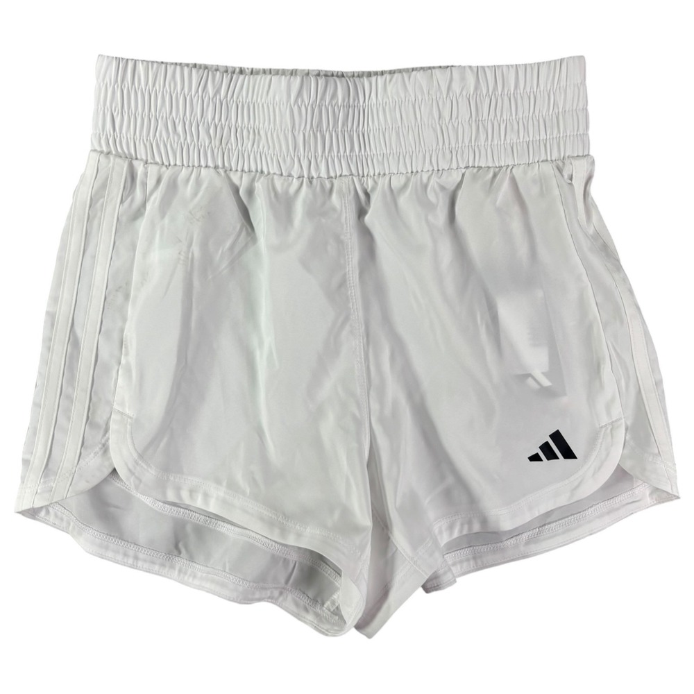 Adidas Pacer Aeroready Shorts Womens XS White 3"Inseam High Rise Regular Fit